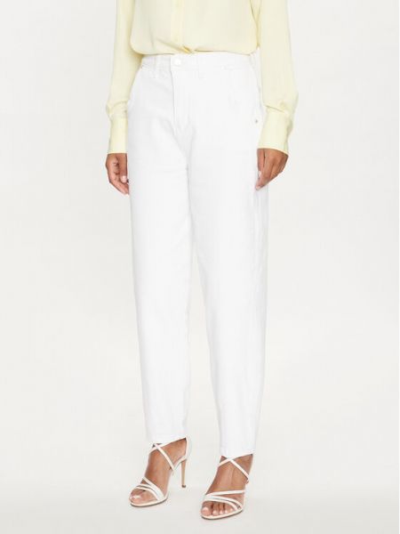 Voľné priliehavé džínsy s rovným strihom Guess biela