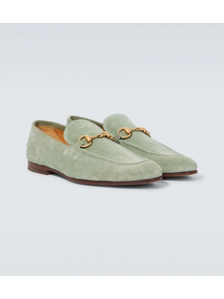 Semišové loafers Gucci zelené