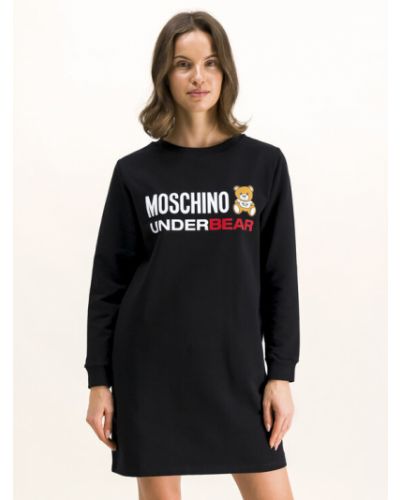 MOSCHINO Underwear & Swim Kötött ruha A1714 9001 Fekete Regular Fit Moschino Underwear & Swim