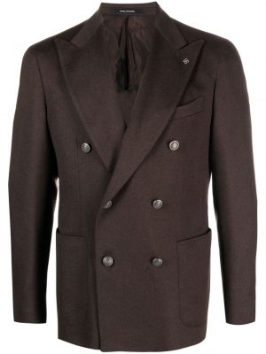 Dobbeltradet blazer Tagliatore brun