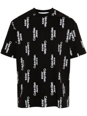 Kokvilnas t-krekls ar apdruku Calvin Klein