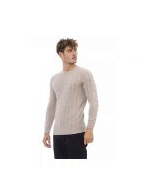 Sweter z wiskozy Alpha Studio beżowy