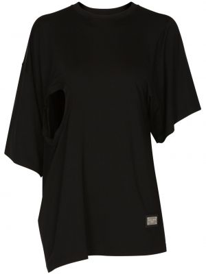 Ασύμμετρη μπλούζα Dolce & Gabbana μαύρο