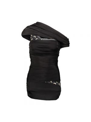 Sukienka z nadrukiem drapowana Marine Serre czarna