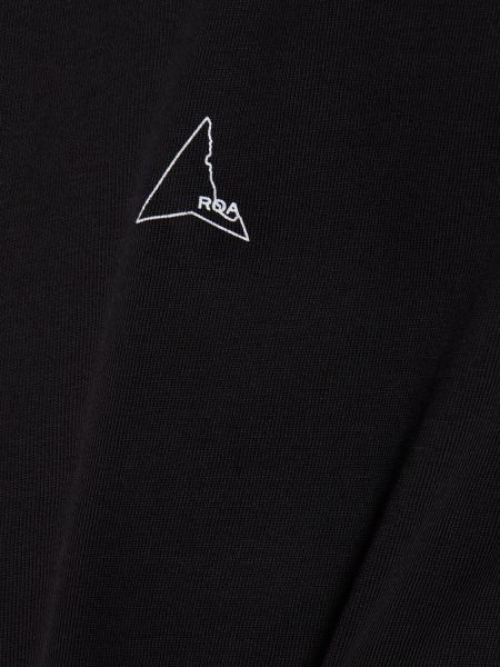 Βαμβακερή μπλούζα Roa μαύρο