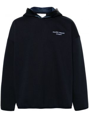 Pamučna hoodie s kapuljačom s vezom Société Anonyme plava