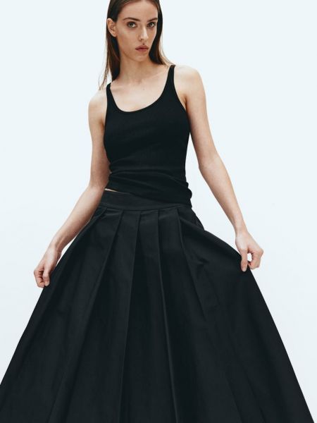Плиссированная юбка H&m черная
