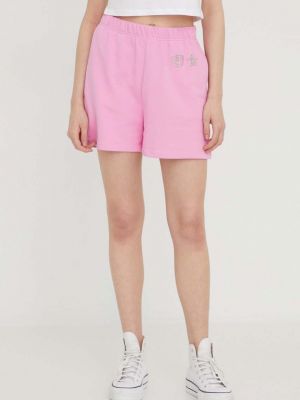 Със звездички панталон с висока талия с апликация Chiara Ferragni розово