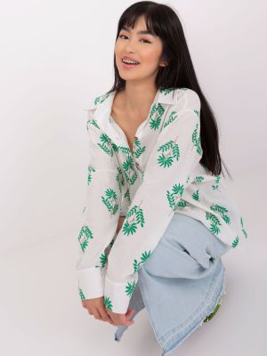 Koszula oversize Fashionhunters zielona