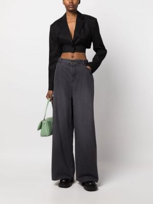 Jeansy relaxed fit The Frankie Shop szare