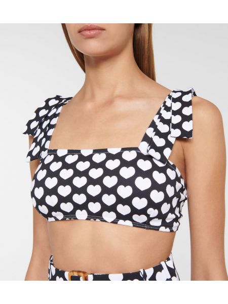 Bikini s printom s uzorkom srca Alexandra Miro crna
