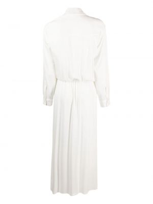 Drapované dlouhé šaty Christopher Esber bílé