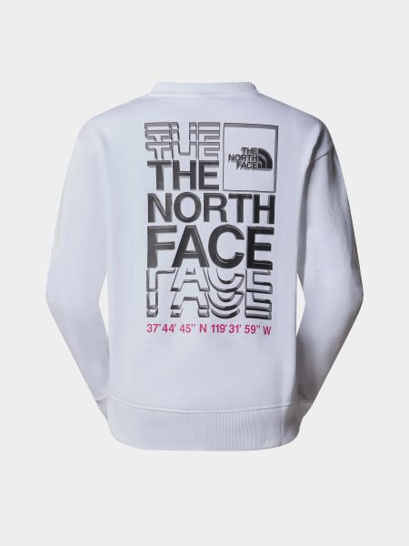 Бавовняний світшот The North Face білий