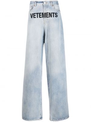 Jeans con stampa Vetements blu