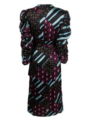 Kleid mit print ausgestellt Stella Nova schwarz