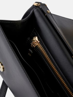 Kožená listová kabelka Dolce&gabbana čierna