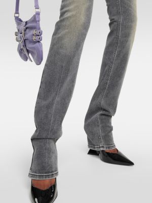 Madala vöökohaga kitsa lõikega teksapüksid Blumarine hall