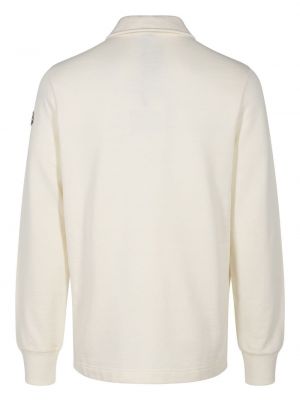 Medvilninis polo marškinėliai Moncler balta