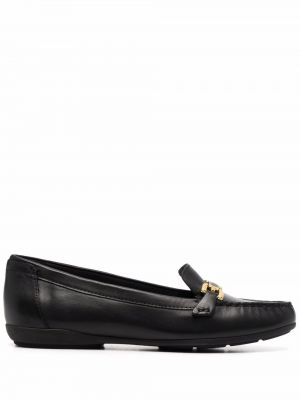 Skinn loafers Geox svart