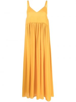 Drapované dlouhé šaty Ballantyne žluté