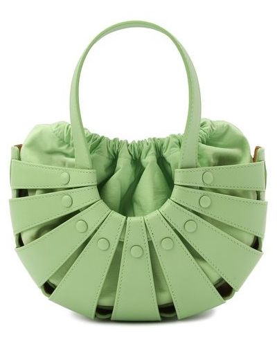 Мини сумочка Bottega Veneta зеленая