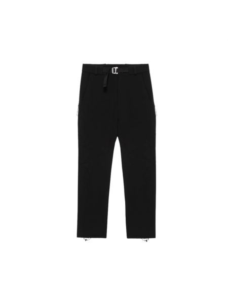 Czarne proste spodnie w jednolitym kolorze Roa