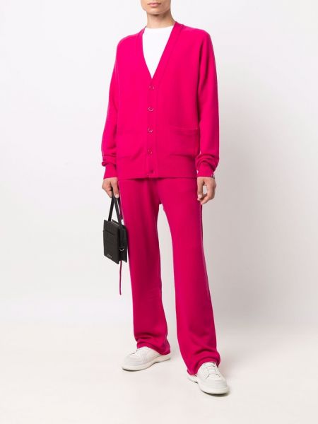 Cárdigan de cachemir con escote v Extreme Cashmere rosa