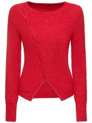 Vilnonis megztinis Jacquemus raudona