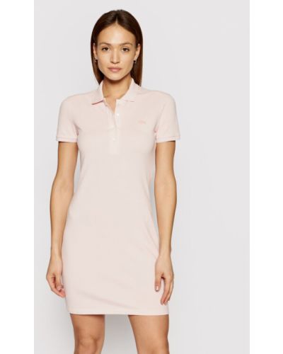 Lacoste Hétköznapi ruha EF5473 Rózsaszín Slim Fit