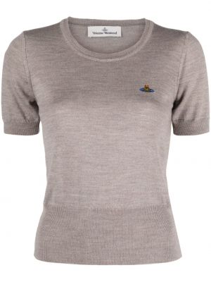 T-shirt en laine Vivienne Westwood gris
