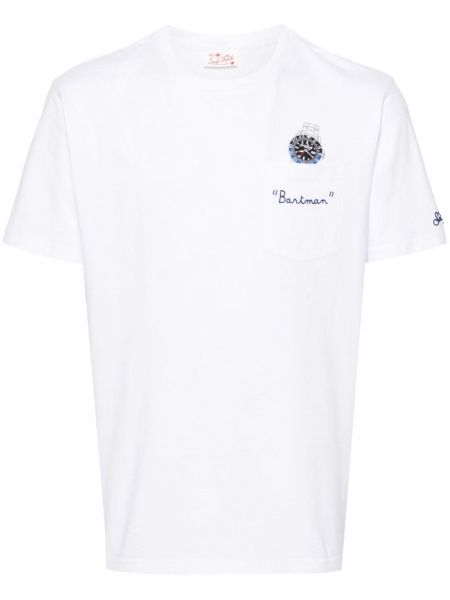 Bavlnené tričko s potlačou Mc2 Saint Barth biela