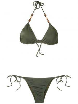 Bikini à imprimé Brigitte vert