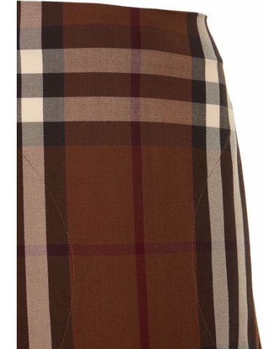 Kockovaná bavlnená vlnená minisukňa Burberry