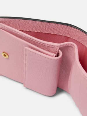 Δερμάτινος πορτοφόλι Valentino Garavani ροζ