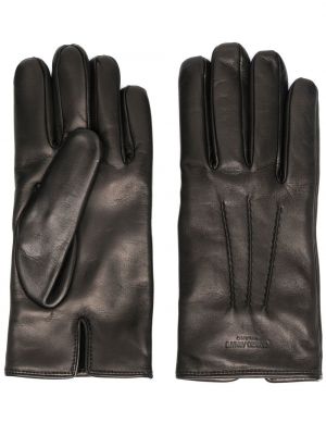 Кожени ръкавици Giorgio Armani черно