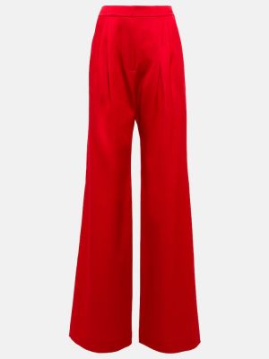 Pantaloni cu talie înaltă din satin Alex Perry roșu