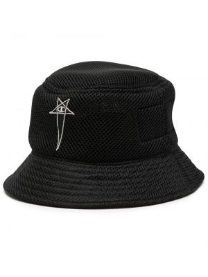 Tinklinis siuvinėtas kepurė Rick Owens juoda