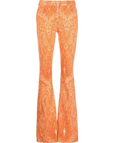 Paisley stretch jeans Etro oransje