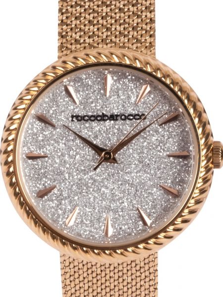 Часы из розового золота со звездочками Roccobarocco розовые