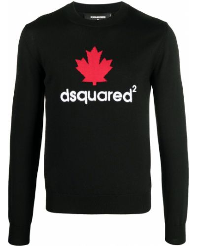 Jersey con bordado de tela jersey Dsquared2 negro