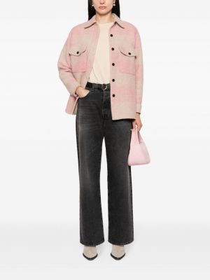 Kostkovaná bunda Marant Etoile růžová