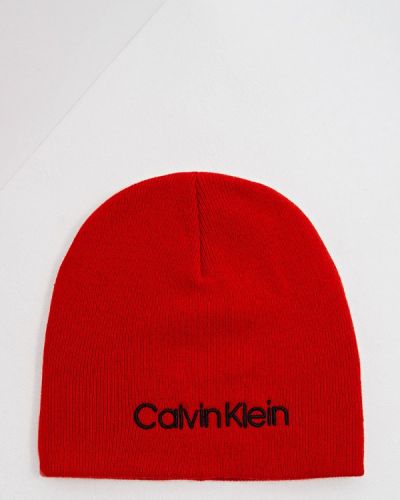 Шапка Calvin Klein, красная