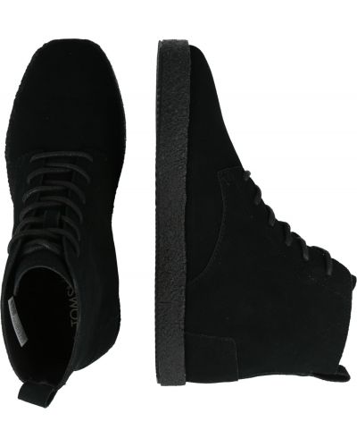 Μπότες με κορδόνια Toms μαύρο