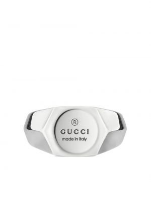 Pierścionek asymetryczny Gucci srebrny