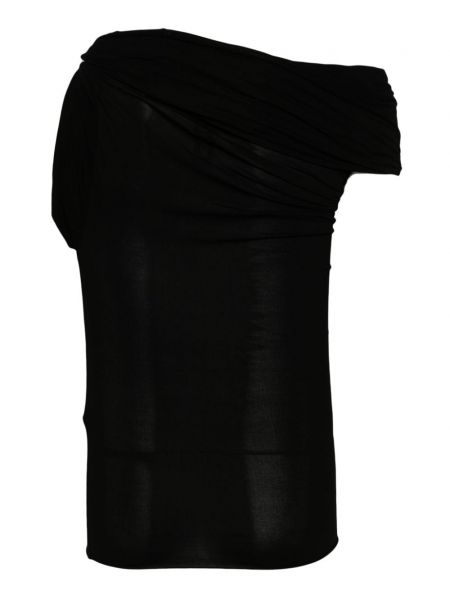 Koszulka asymetryczna Rick Owens czarna