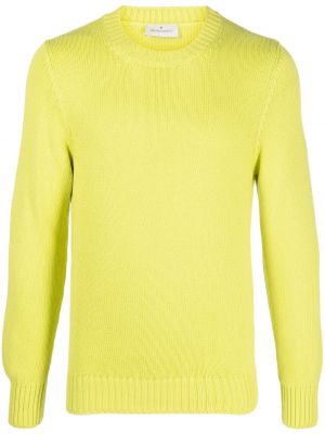 Памучен пуловер Bruno Manetti зелено