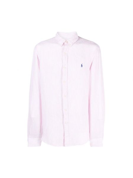 Koszula w paski Ralph Lauren różowa