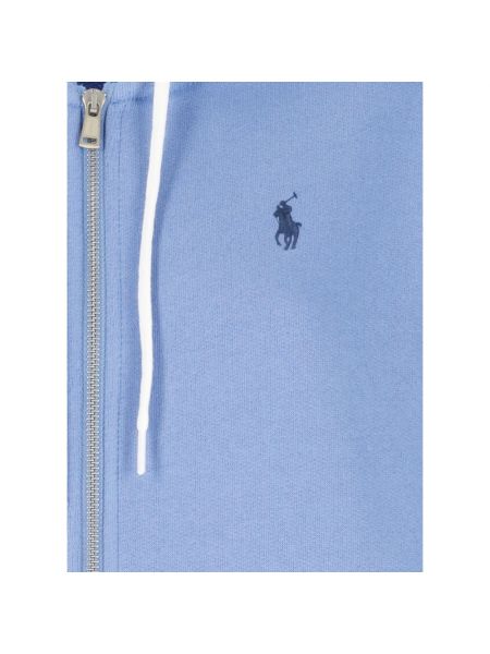 Sudadera con cremallera de algodón con bolsillos Ralph Lauren azul