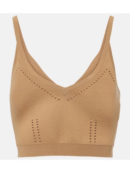 Stickad crop top Max Mara beige