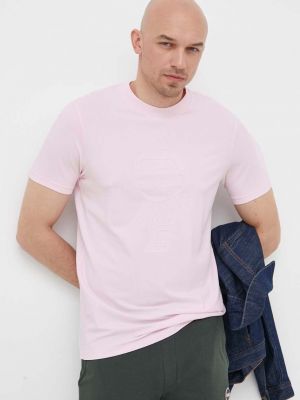 Тениска с дълъг ръкав с принт Karl Lagerfeld розово